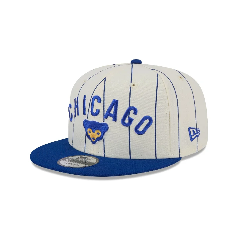 Men’s neat RFID wallet-Chicago Cubs Jersey Pinstripe 9FIFTY Snapback Hat