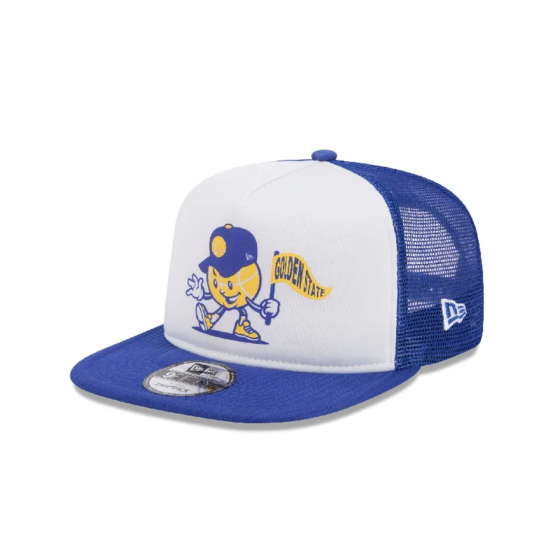 Men’s bold tinted sunglasses-Golden State Warriors Court Sport 9FIFTY A-Frame Trucker Hat