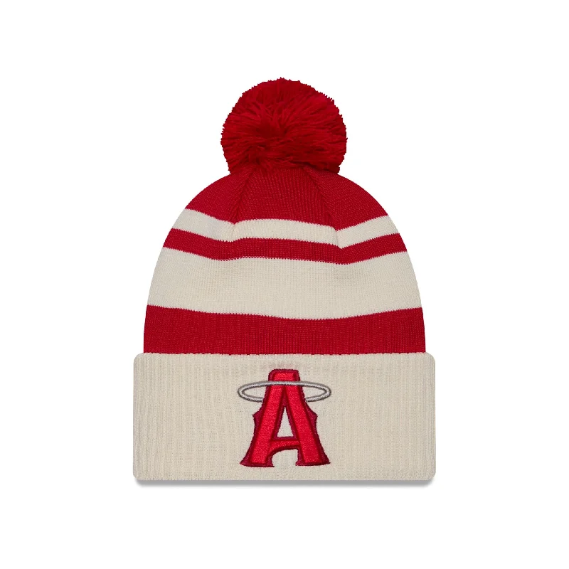 Men’s sharp gold cufflinks-Los Angeles Angels City Connect Pom Knit Hat