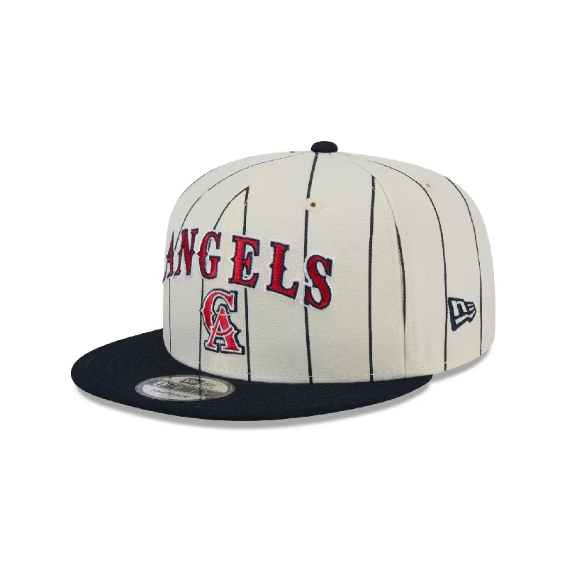 Men’s neat trucker accessory-Los Angeles Angels Jersey Pinstripe 9FIFTY Snapback Hat