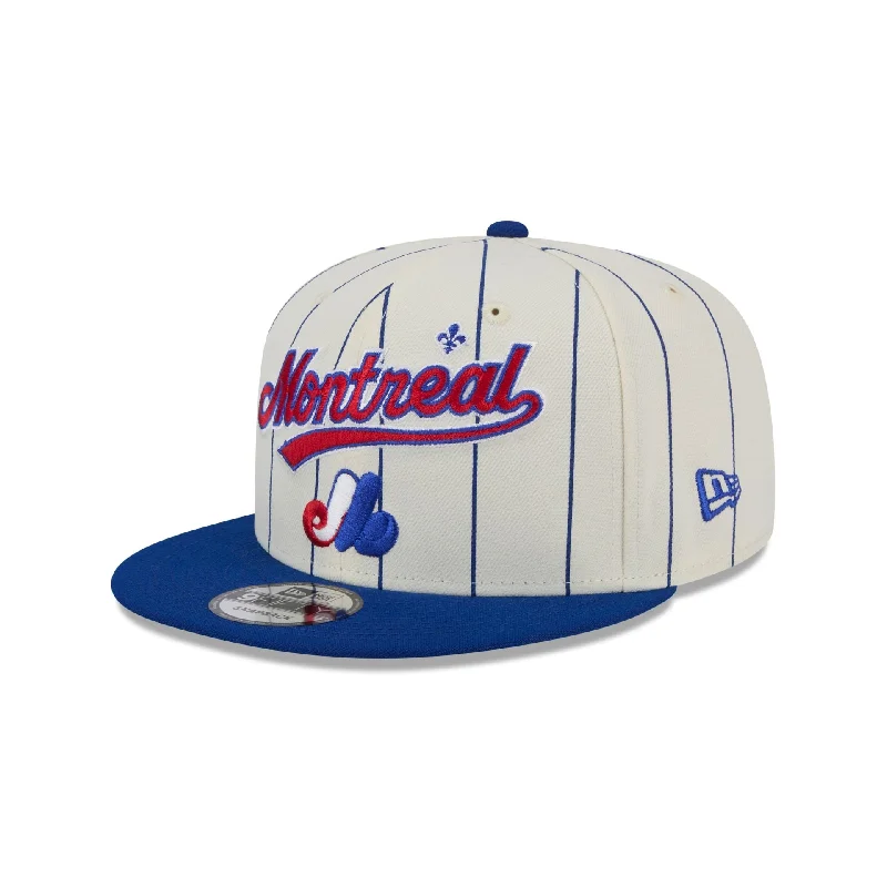 Men’s silky pocket square-Montreal Expos Jersey Pinstripe 9FIFTY Snapback Hat