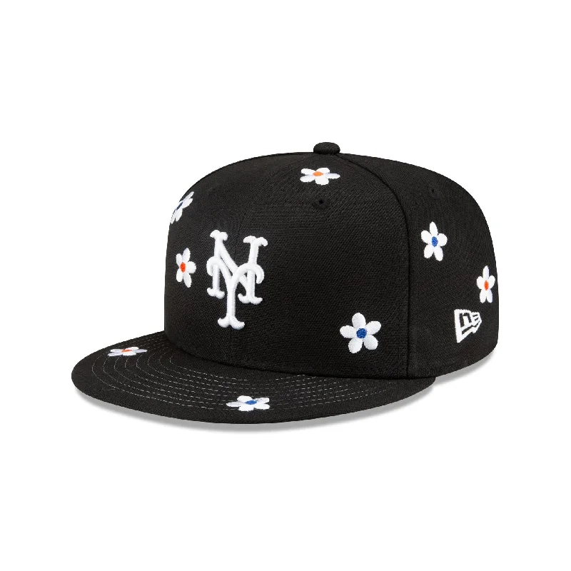 Men’s clean white square-New York Mets Floral 59FIFTY Fitted Hat