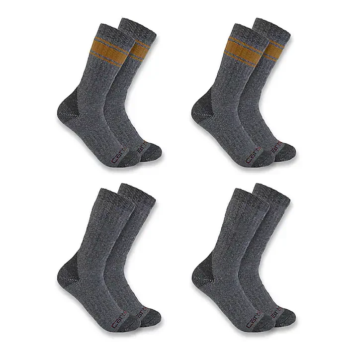 Men’s velvety thick scarf-4-Pack Men's Heavyweight Crew Socks SC1054-MASST01