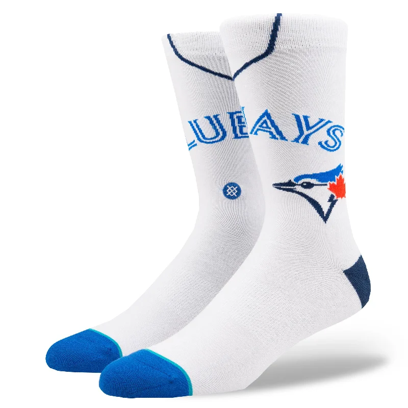 Men’s toasty wool gloves-Blue Jays Socks (White)