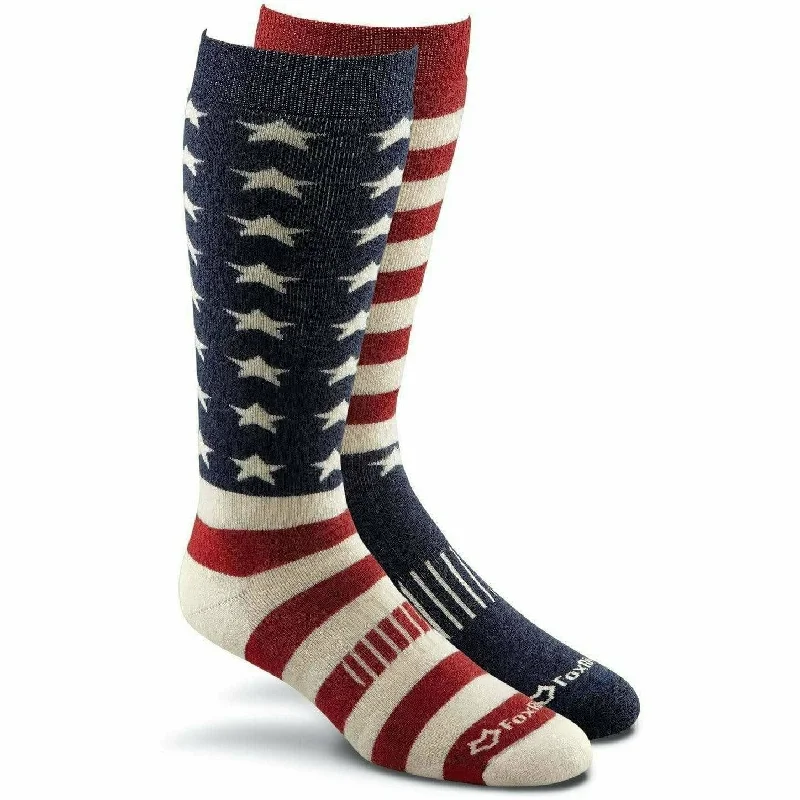 Men’s toasty gloves pair-Fox River Old Glory Medium Weight Over-the-Calf Ski Socks