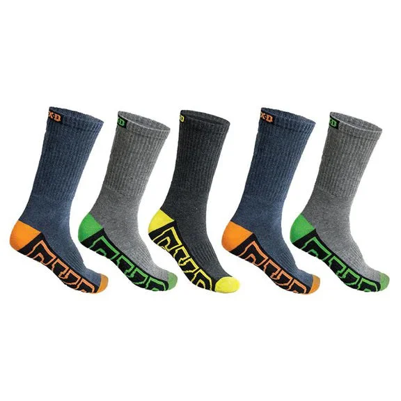 Men’s rugged leather strap-Men's 5-Pack Multi Crew Socks SK1