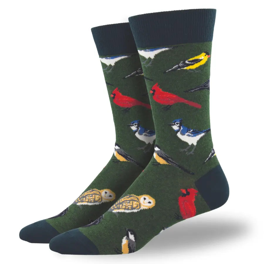 Men’s subtle tie pattern-Men's Bird Is The Word Socks