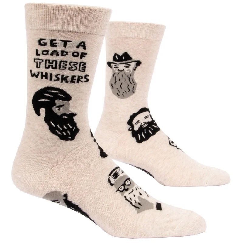 Men’s plush knit scarf-Men's Get A Load Of These Whiskers Socks