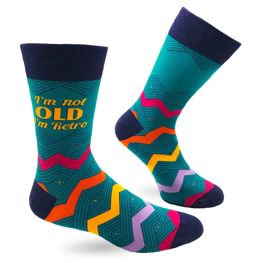 Men’s hip visor accessory-Men's I'm Not Old I'm Retro Socks