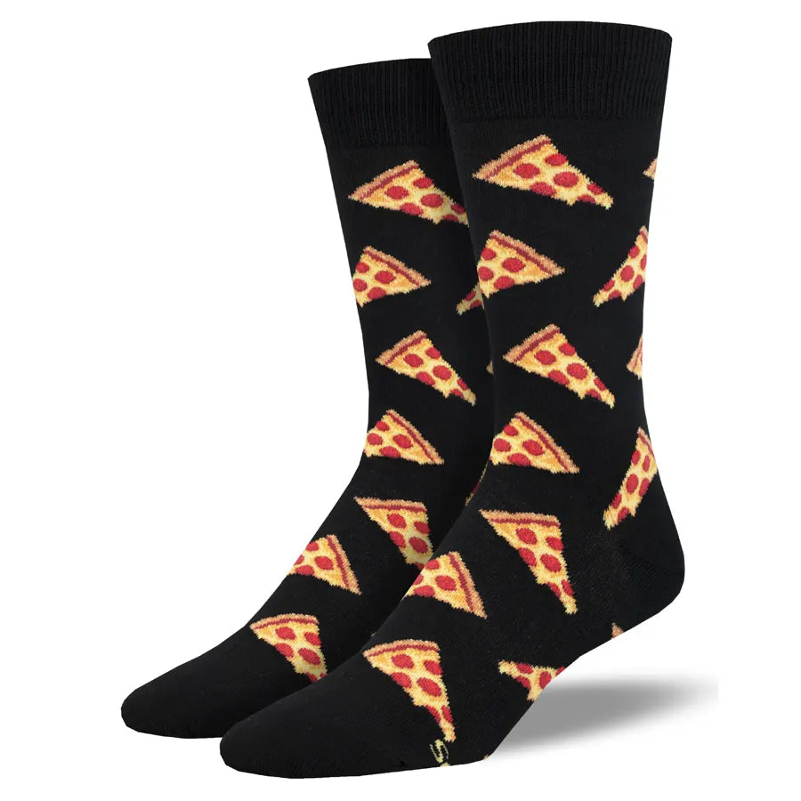 Men’s neat leather cardholder-Men's Slice of Pizza Socks