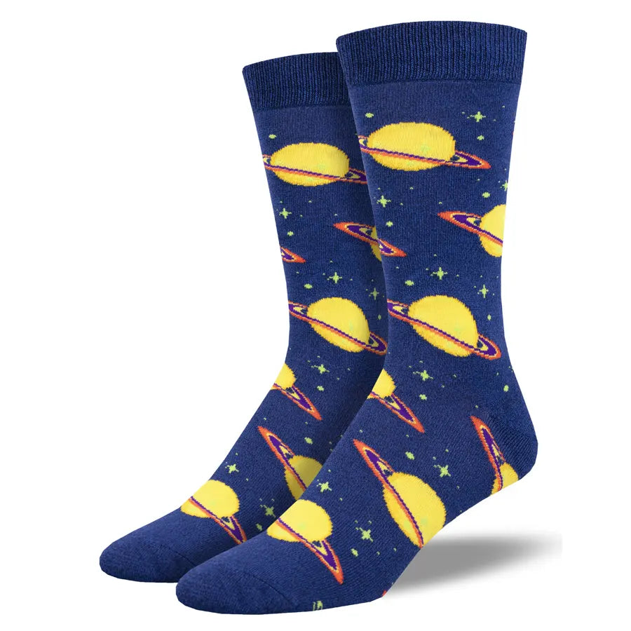 Men’s neat trucker accessory-Men's Starstruck By Saturn Silky Soft Bamboo Socks