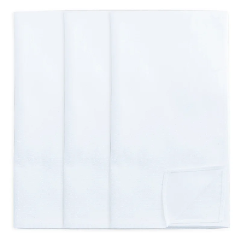 Men’s bold wraparound shades-Men's White Cotton Handkerchiefs 3 Count