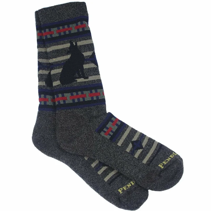 Men’s vivid wayfarer shades-Pendleton Lobo Wolf Camp Crew Socks