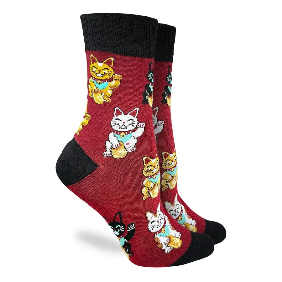 Men’s sleek slim tie-Unisex Lucky Waving Cat Socks