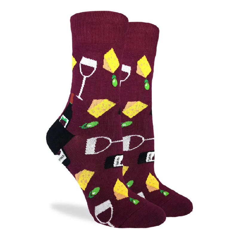 Men’s sharp polka tie-Unisex Wine and Cheese Socks