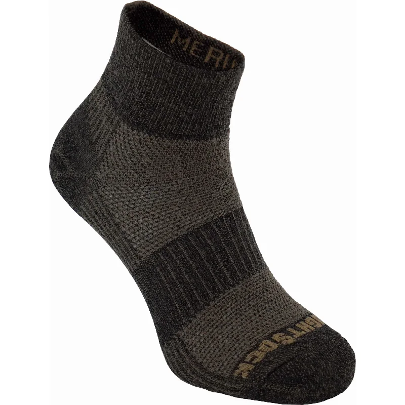 Men’s clean floral square-Wrightsock Double-Layer Merino Coolmesh II Quarter Socks