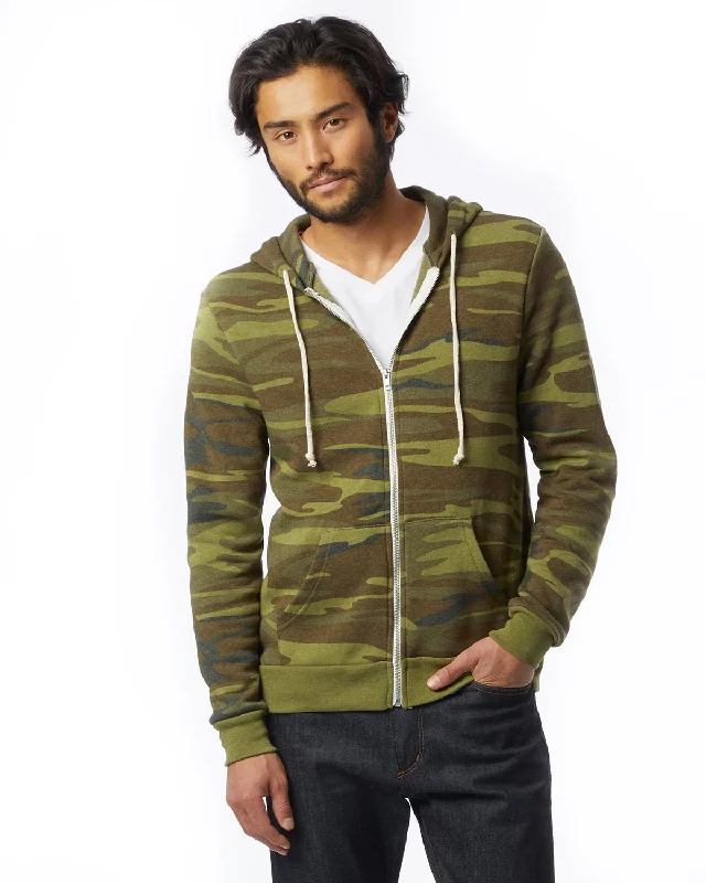 Men’s airy zip-up top-Alternative AA9590 Men's Rocky Eco-Fleece Zip Hoodie