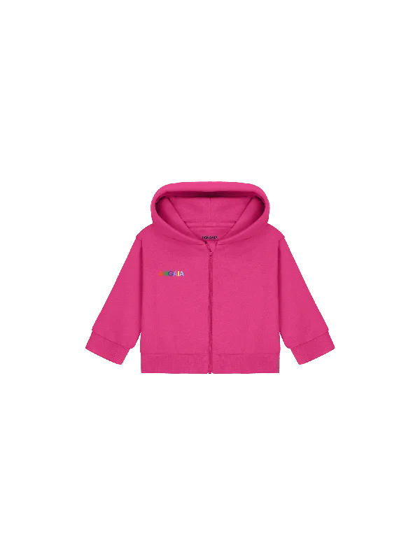 Men’s tight white hoodie-Baby 365 Midweight Pangaia Zip Up Hoodie—tourmaline pink