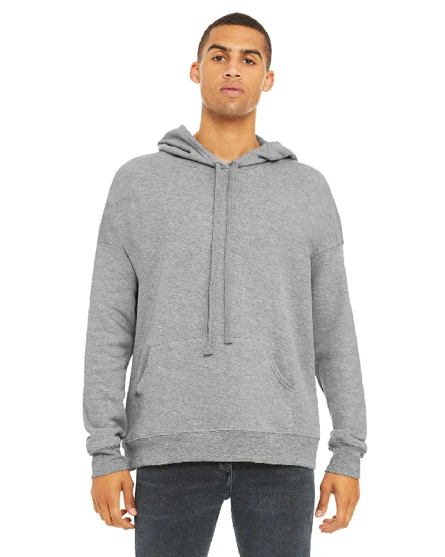 Men’s deep gray top-Bella + Canvas 3729 Unisex Sponge Fleece Pullover DTM Hoodie