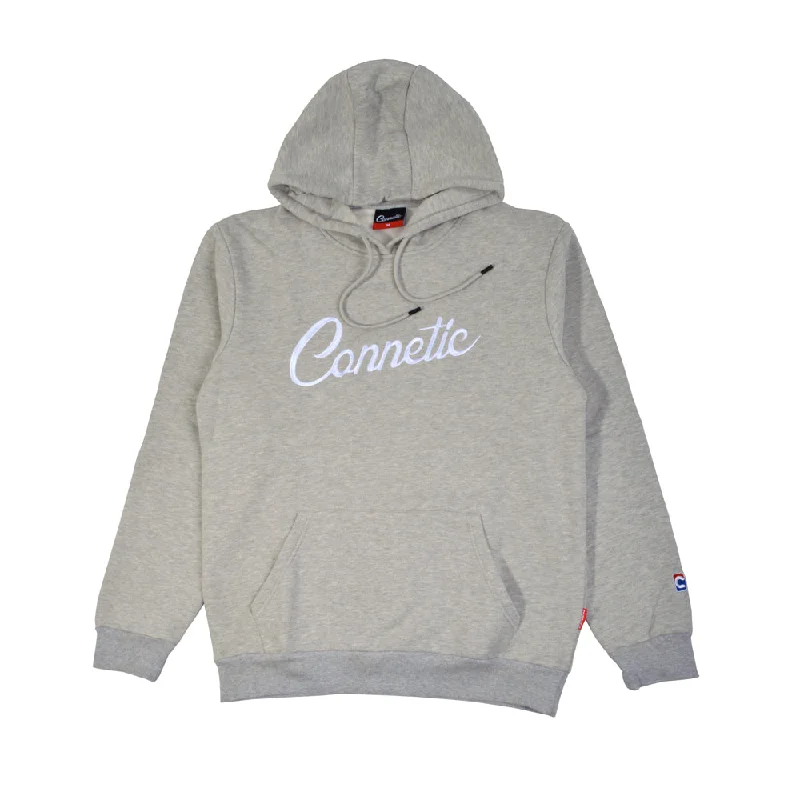 Men’s crisp gray top-Connetic Classic Embroidered Hoodie 2