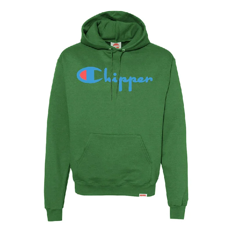 Men’s baggy zip top-Hopps Skateboards Chipper Hoodie Green