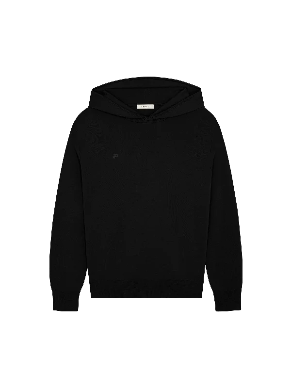 Men’s baggy zip top-Womens DNA Regenerative Merino Wool Hoodie—black