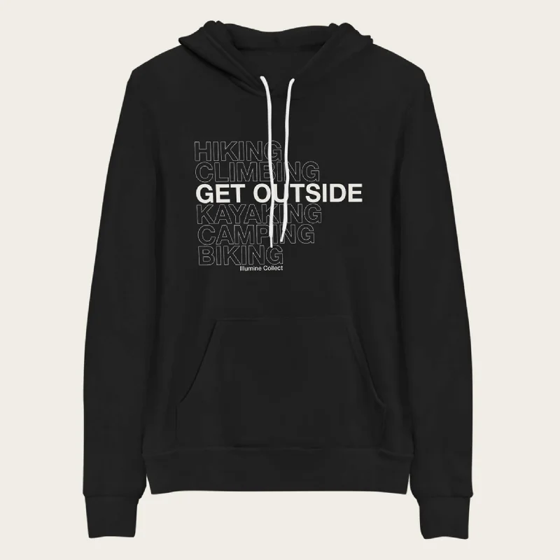 Men’s sharp navy hoodie-Get Outside Hoodie - Black