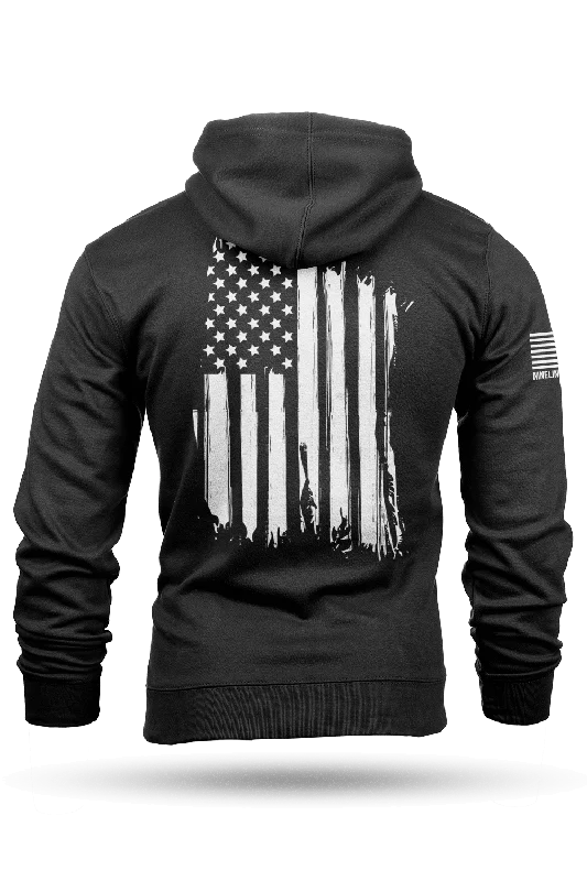 Men’s tight fleece zip-America - Hoodie