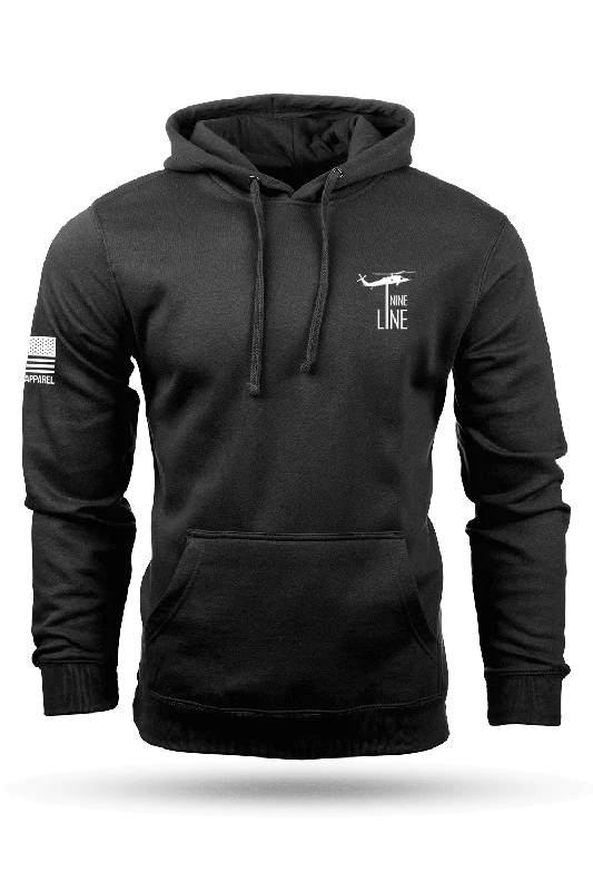 Men’s suave black top-Dropline Logo - Hoodie