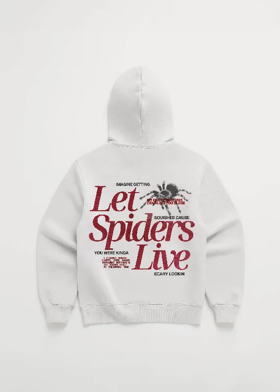 Men’s suave pullover top-Let Spiders Live Hoodie