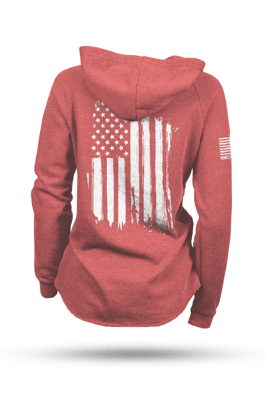 Men’s plush athletic pullover-America - Lightweight Women's V-Neck Hoodie