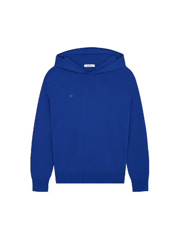 Men’s deep cotton zip-Mens DNA Regenerative Merino Wool Hoodie—earth blue