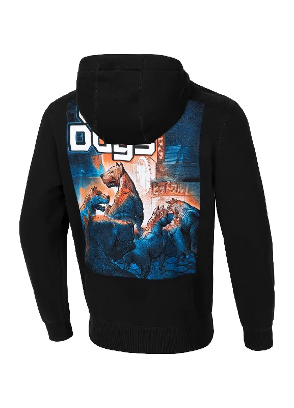 Men’s loud navy hoodie-Men's Hoodie City Of Dogs