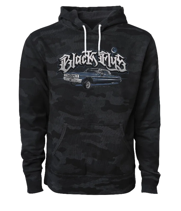 Men’s relaxed graphic hoodie-Midnight Cruise Pullover Hoodie