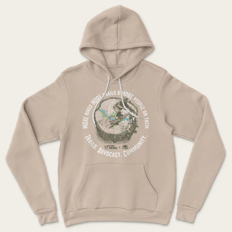 Men’s breezy printed hoodie-MORE Trails Hoodie - Tan