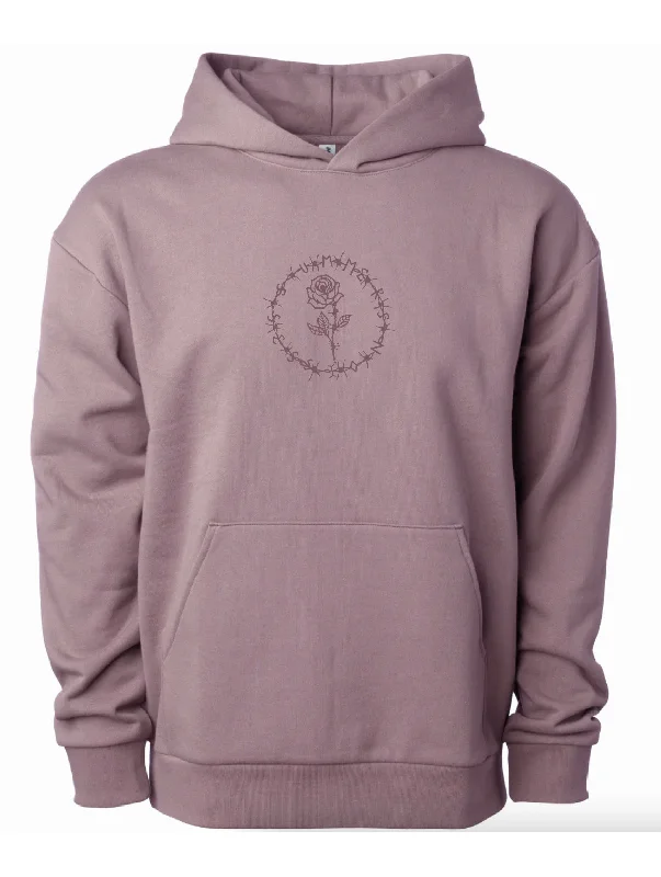 Men’s neat cotton top-Rose Hoodie