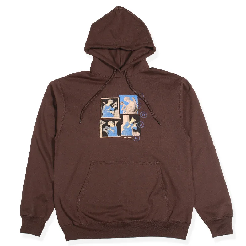 Men’s rich gray pullover-Theories ARCHITECTS IN BLUE HOODIE BROWN