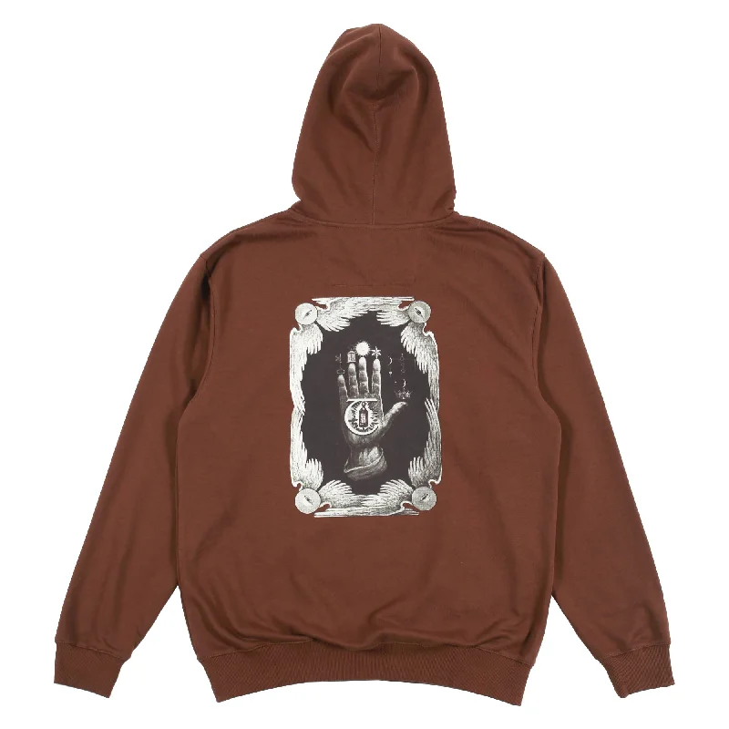 Men’s crisp athletic hoodie-Theories HAND OF THEORIES PULLOVER HOODIE Brown