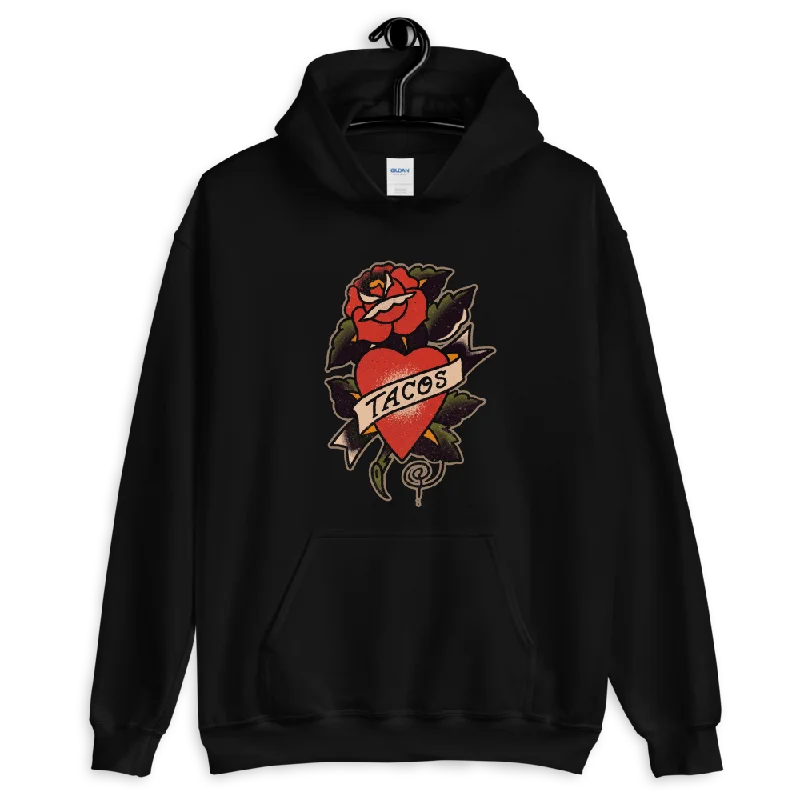 Men’s baggy cotton zip-Traditional Tacos Hoodie