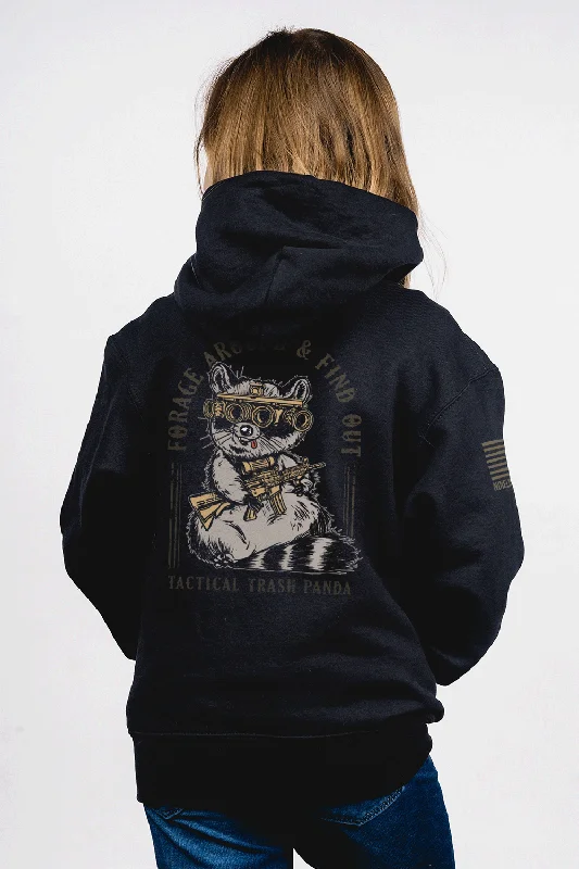 Men’s plush zip hoodie-Tactical Trash Panda - Youth Hoodie