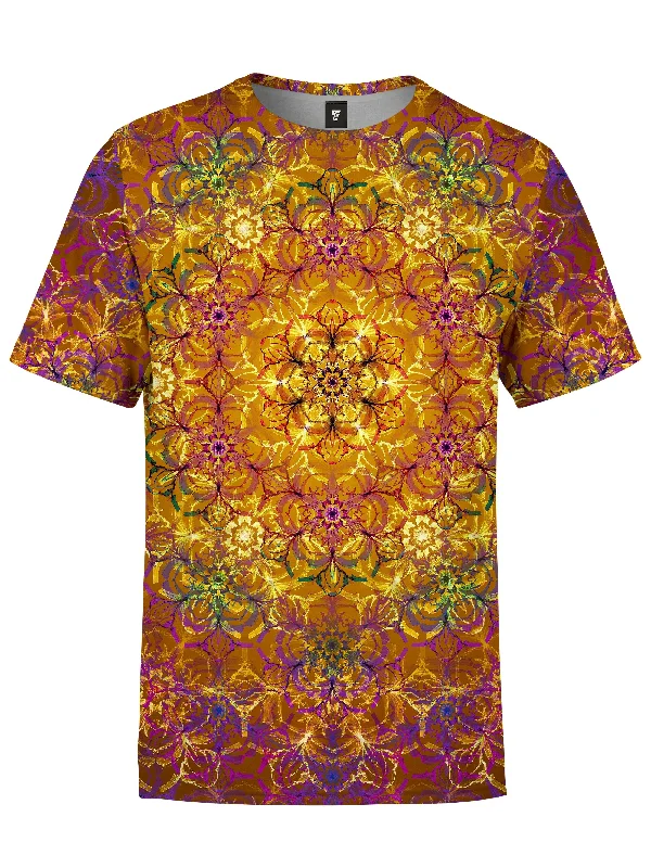 Men’s breezy fabric shirt-Autumn Mandala Unisex Crew