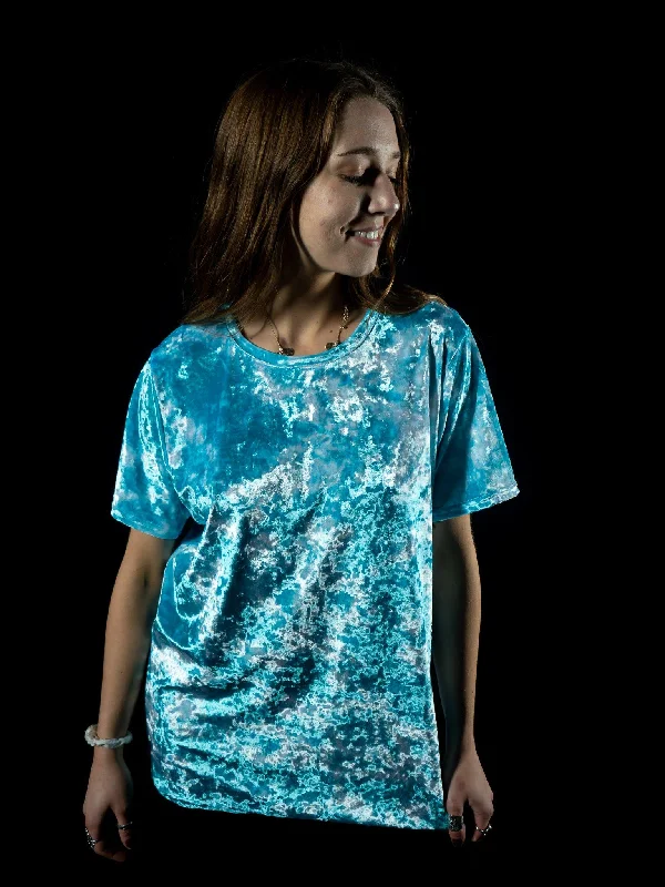 Men’s tough Henley tee-Blue Tie Dye Unisex Crew