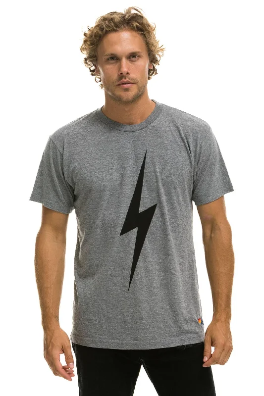 Men’s mellow vibe shirt-BOLT TEE - HEATHER GREY