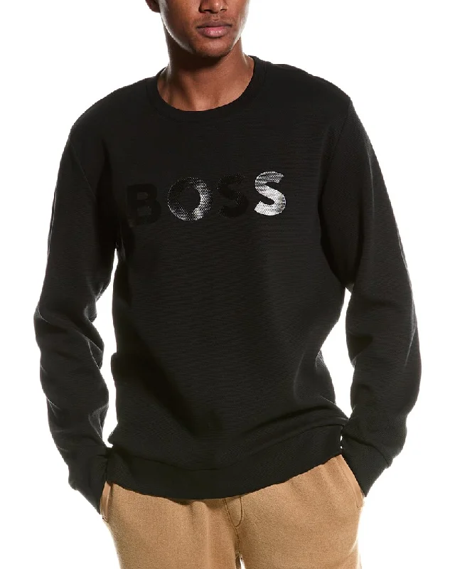 Men’s crisp crew top-BOSS Hugo Boss Salbo Crewneck Sweater