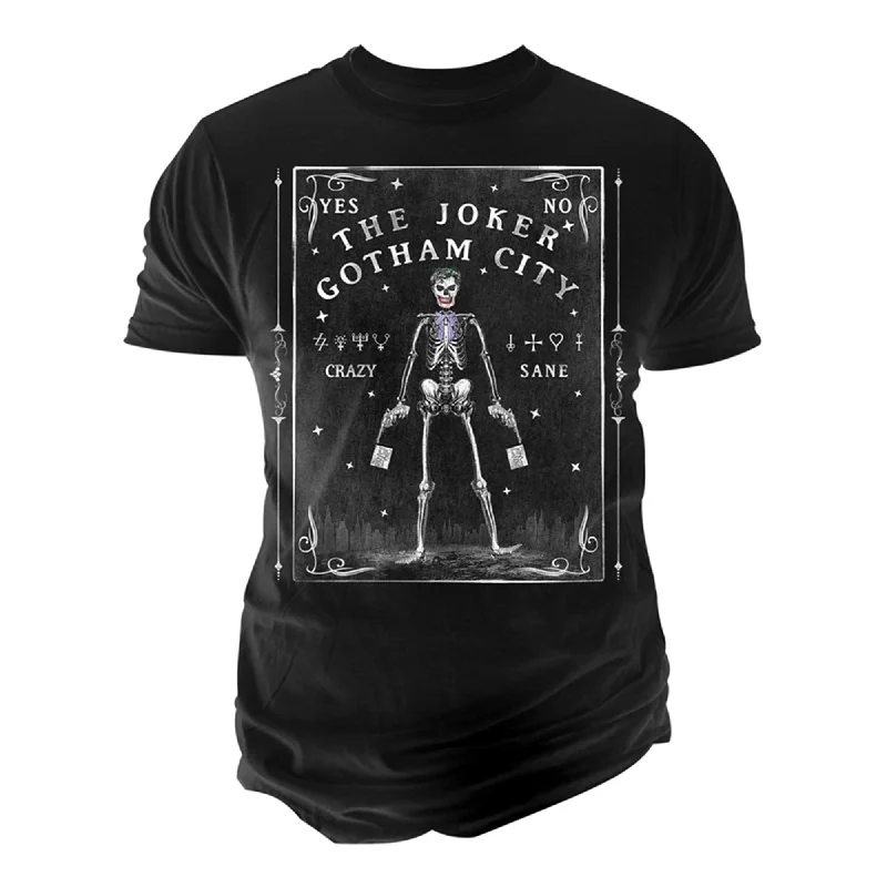 Men’s active casual tee-Changes Mens Joker Skeleton Tarot Graphic T-Shirt, Black, Small