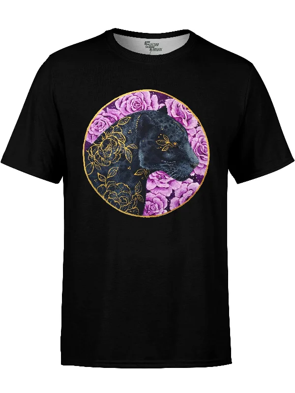 Men’s bold urban shirt-Floral Panther Unisex Crew