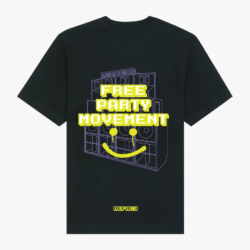 Men’s bold urban shirt-Deface FPM Tee (Black)