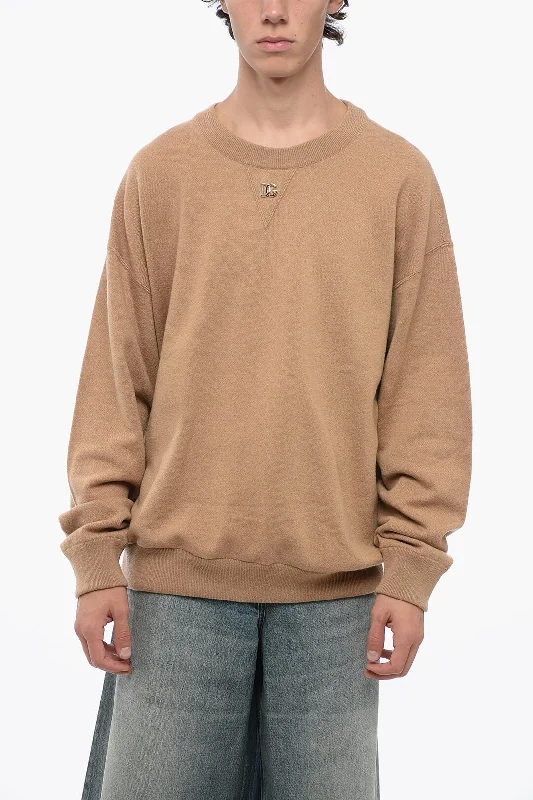 Men’s loose crew pullover-Dolce & Gabbana Crew Neck Pure Cashmere Pullover