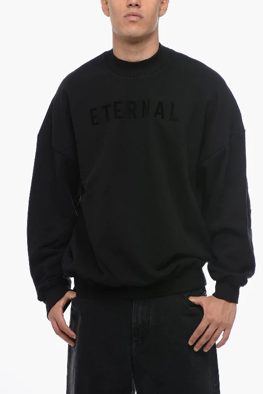 Men’s suave cardigan top-Fear Of God Solid Color ETERNAL Crew-neck Sweater