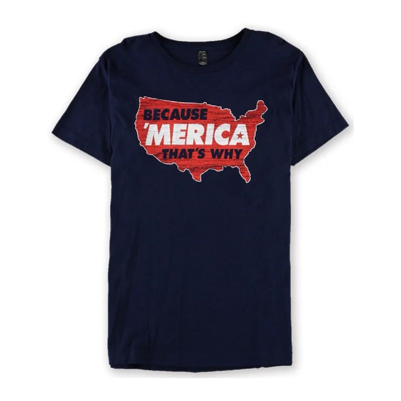 Men’s suave graphic tee-Fifth Sun Mens Because 'Merica Graphic T-Shirt, Blue, Medium